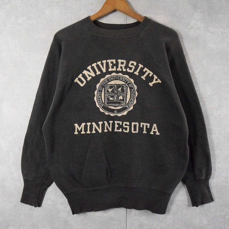 60s 60年代 カレッジスウェット 炭黒 │ヴィテージ古着屋Feeet 通販