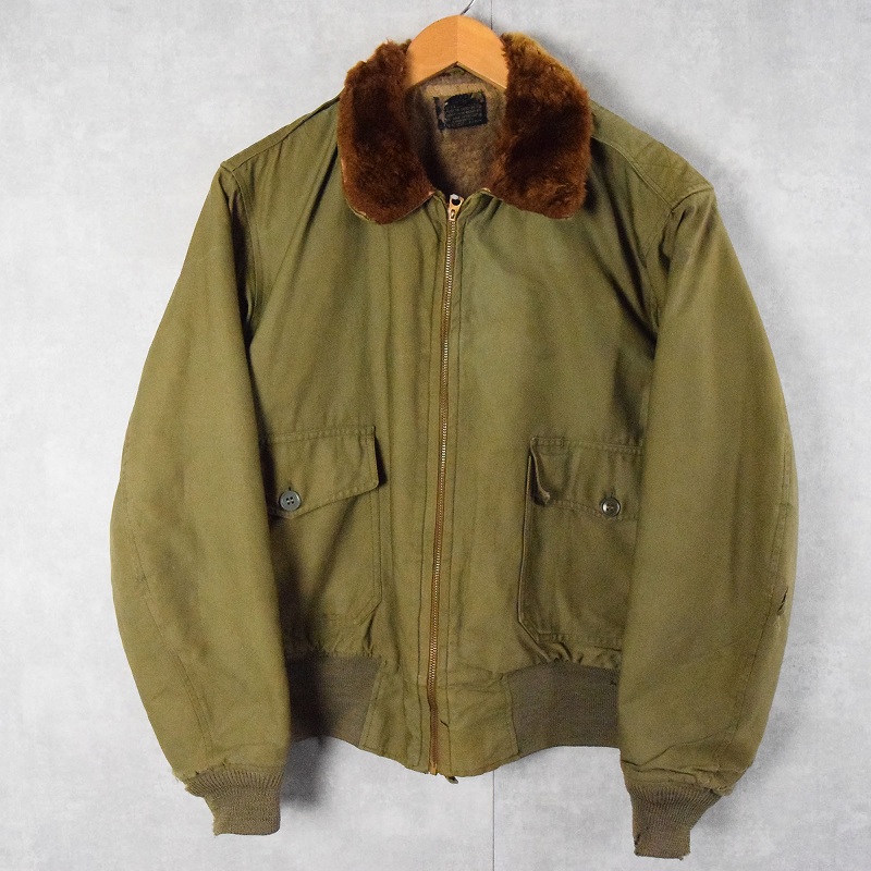 40s 40年代 コの字エンド アメリカ軍 米軍 エアフォース 襟ボア