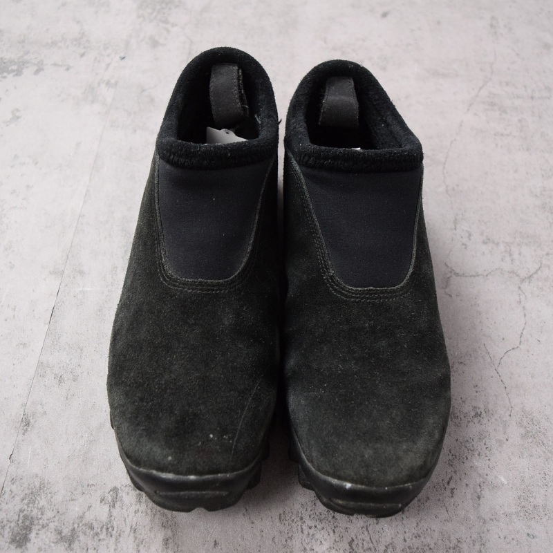 サロモン アウトドア スエードレザー 黒 ブラック スリッポン