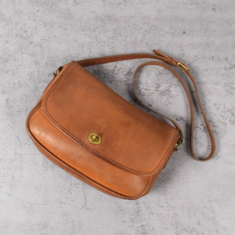 80年代 80s オールドコーチ アメリカ製 ブラウンレザー 茶色 本革