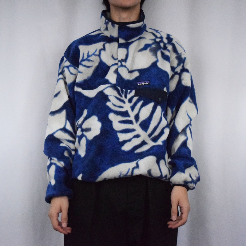 2000年代 2000s パタゴニア アウトドア 総柄 花柄 青 ブルー シンチラ