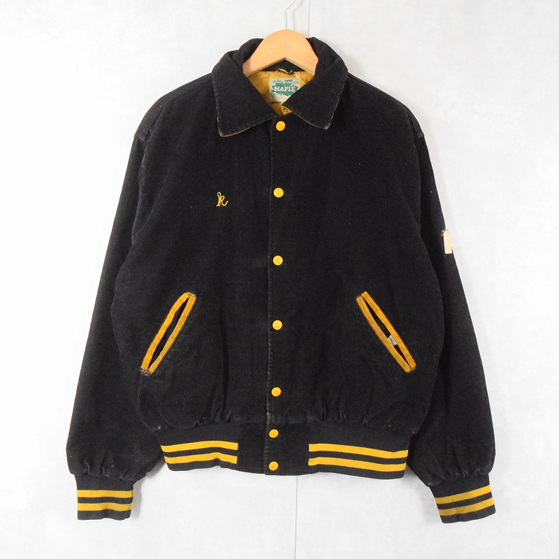 80s 80年代 黒 ブラック アメリカ製 ジャケット メープル | ビンテージ