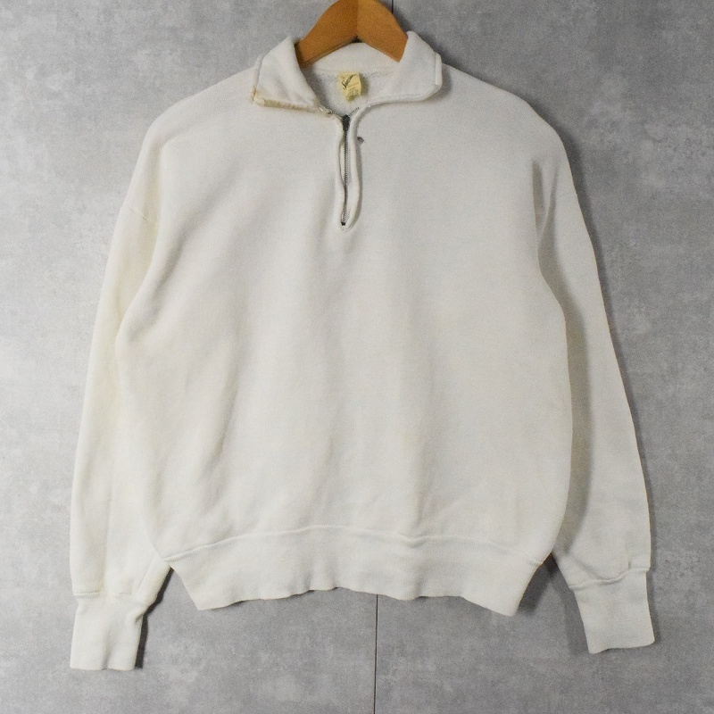 60s 60年代 アメリカ製 スポーツウェア スウェット ハーフジップ