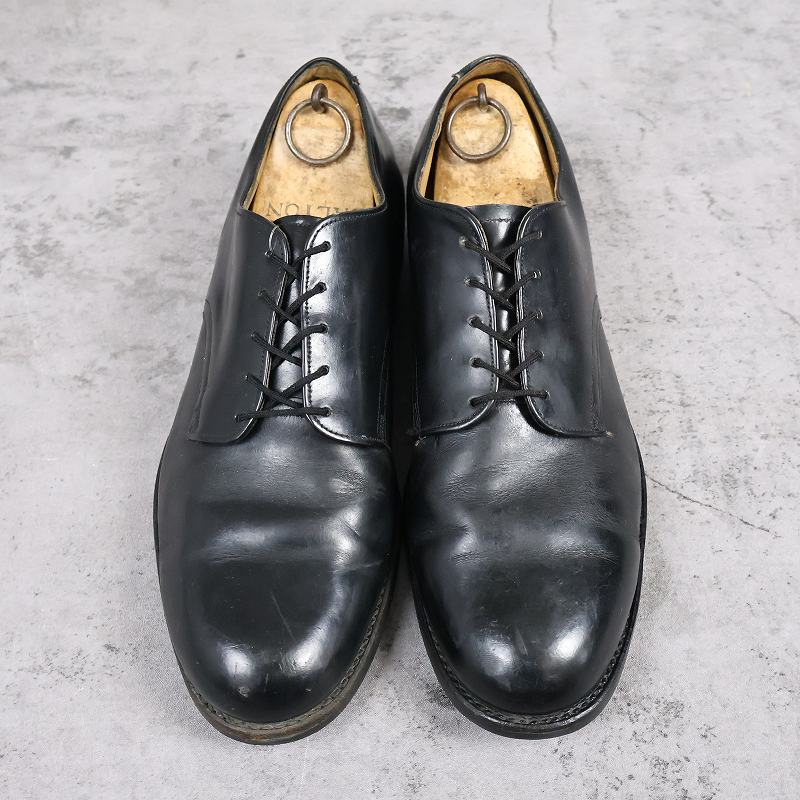 80年代 80s アメリカ軍 米軍 ミリタリー 海軍 革靴 レザー 黒 ブラック