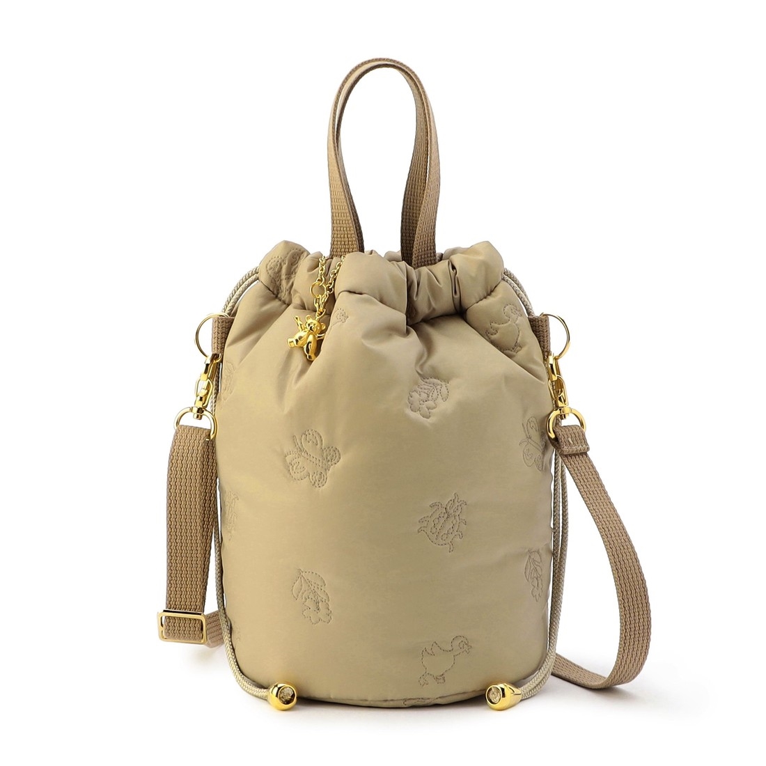 ハイジ 巾着ショルダーバッグ HE-257319(ベージュ): FEILER