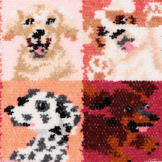 ルック！マイドッグ ハンカチ(オレンジ×ピンク): FEILER｜フェイラー