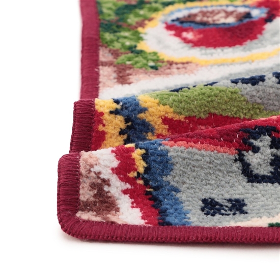 ブックラバー ハンカチ（WEB限定）(ベージュ×ダークレッド): FEILER