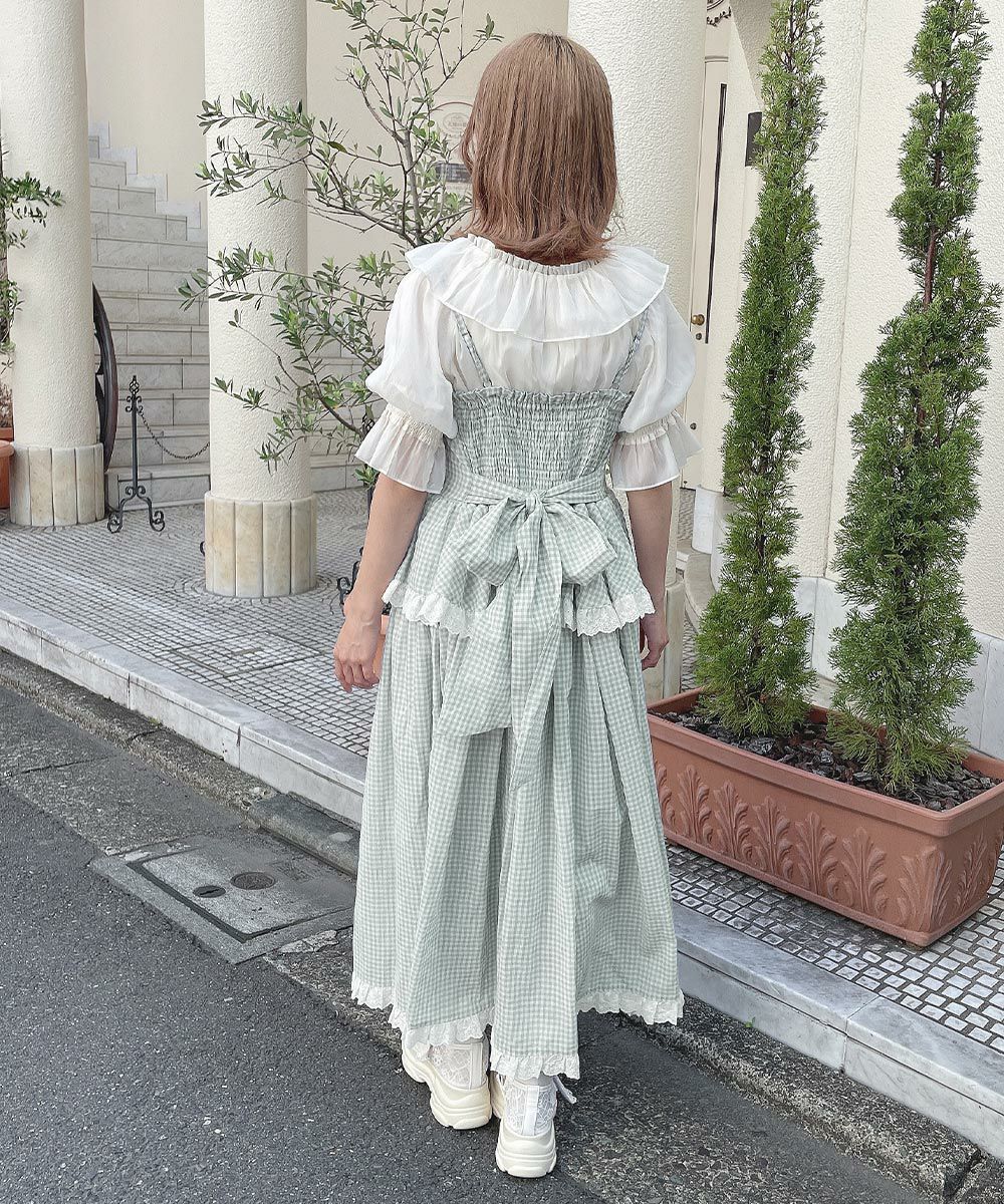 □ギンガムチェックティアードキャミワンピース/F i.n.t [54AE02f012