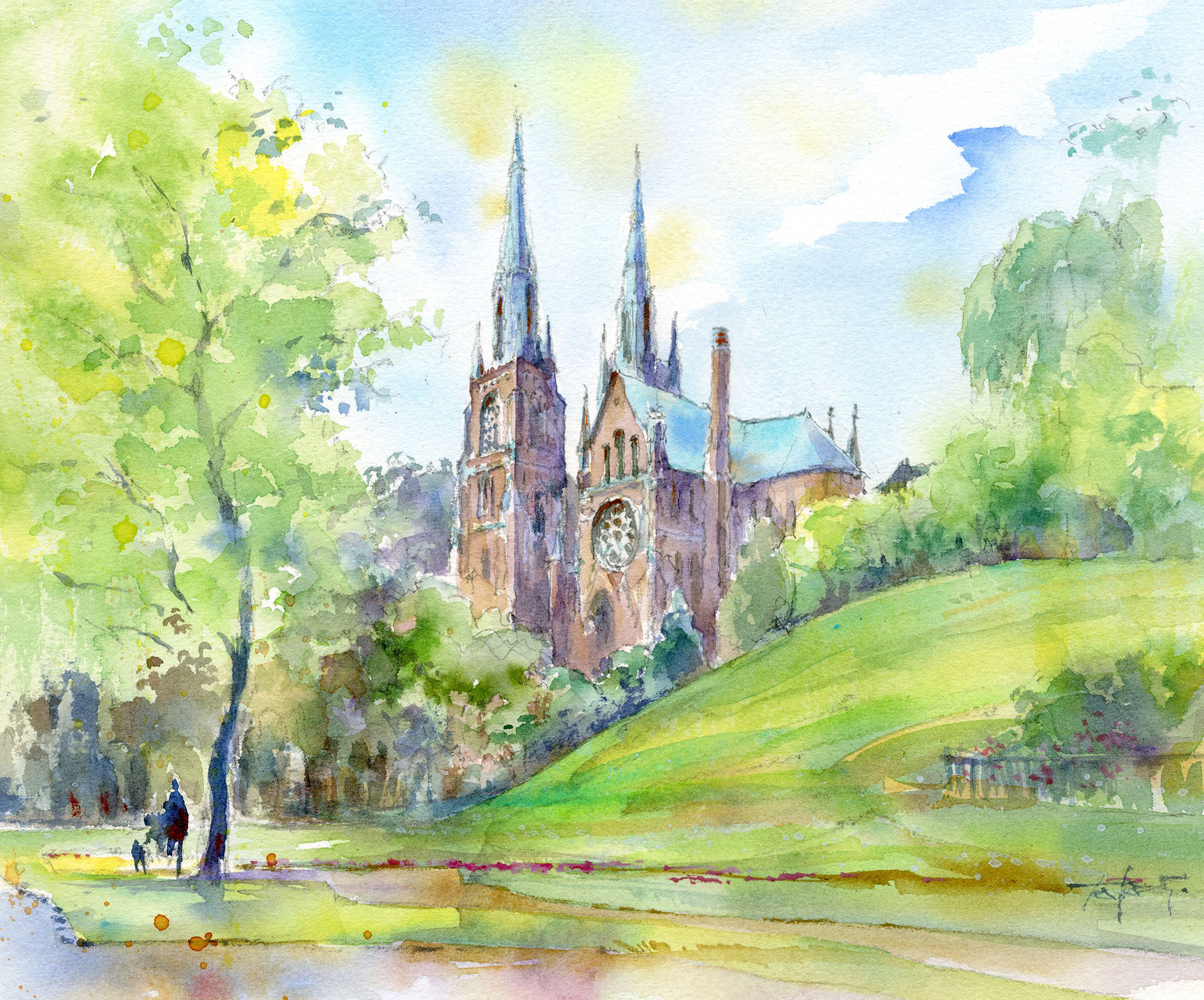 Finnish Green ヘルシンキの春」 フィンランド風景 by 古山 拓 - 絵画