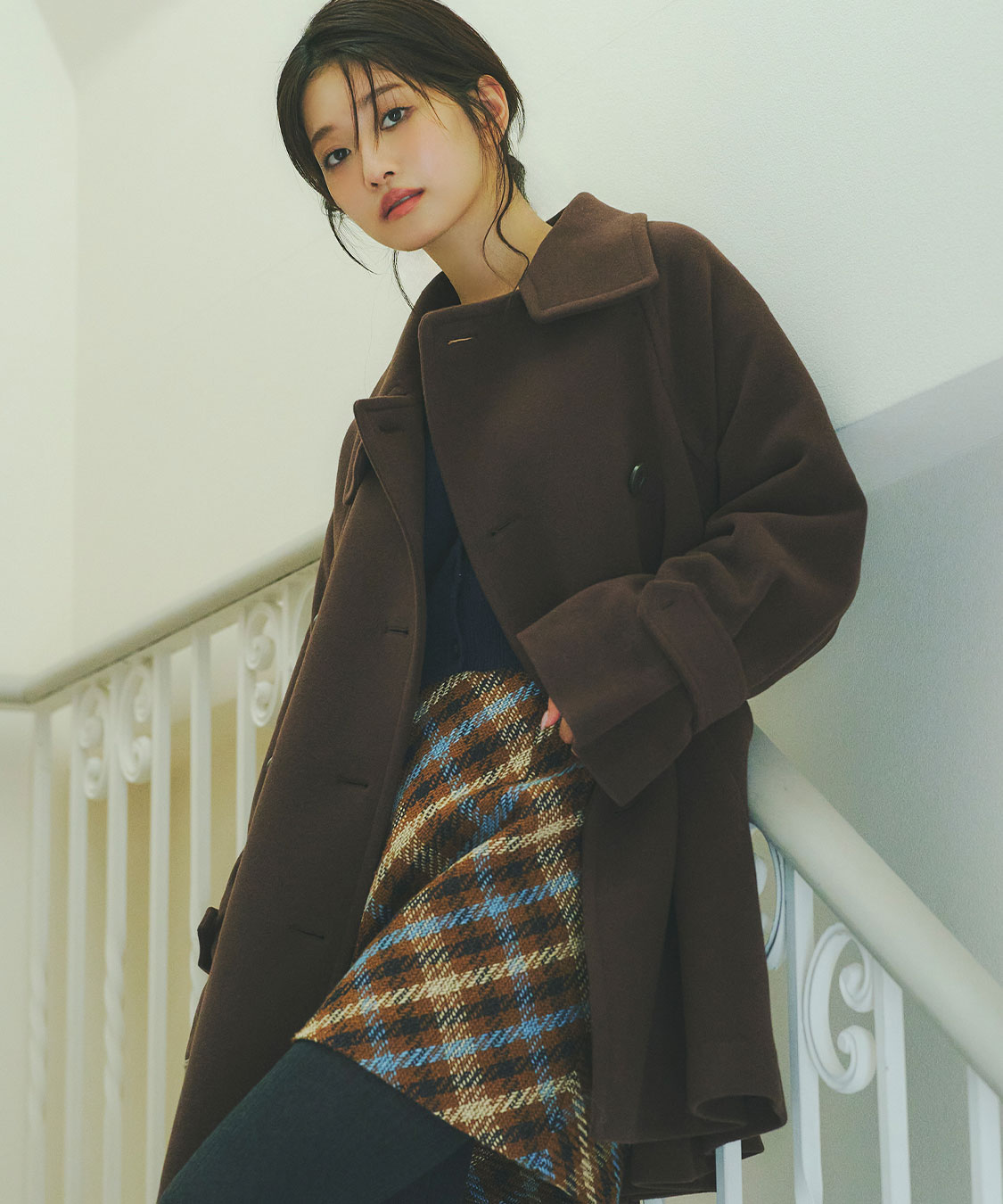 スタンドカラーミドル丈トレンチコート｜PETAL ONLINE（ペタルオンライン）