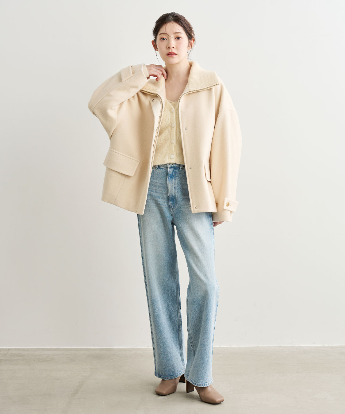 リブカラーウール混コート｜PETAL ONLINE（ペタルオンライン）