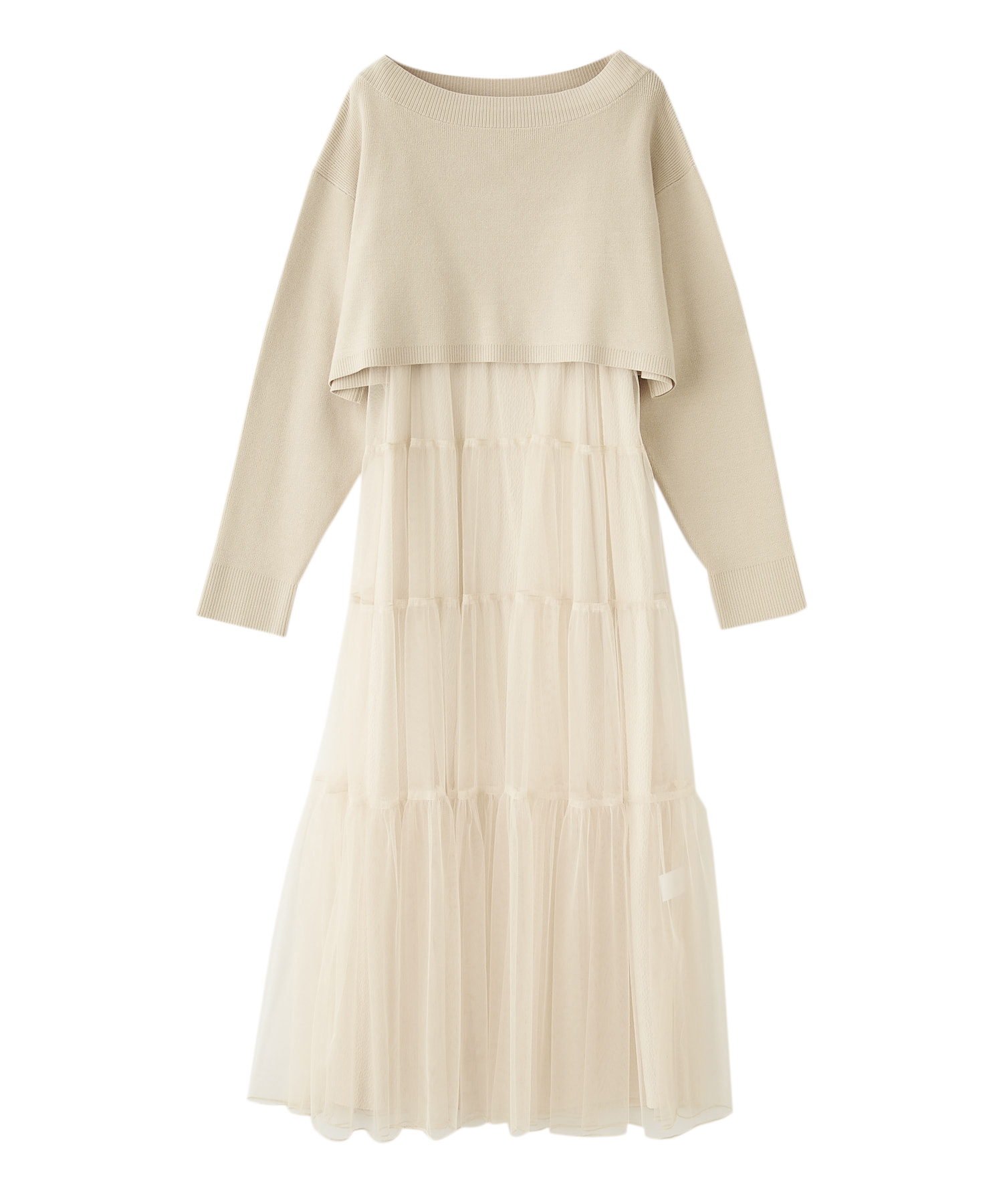 ニットセットチュールティアードワンピース｜PETAL ONLINE（ペタル