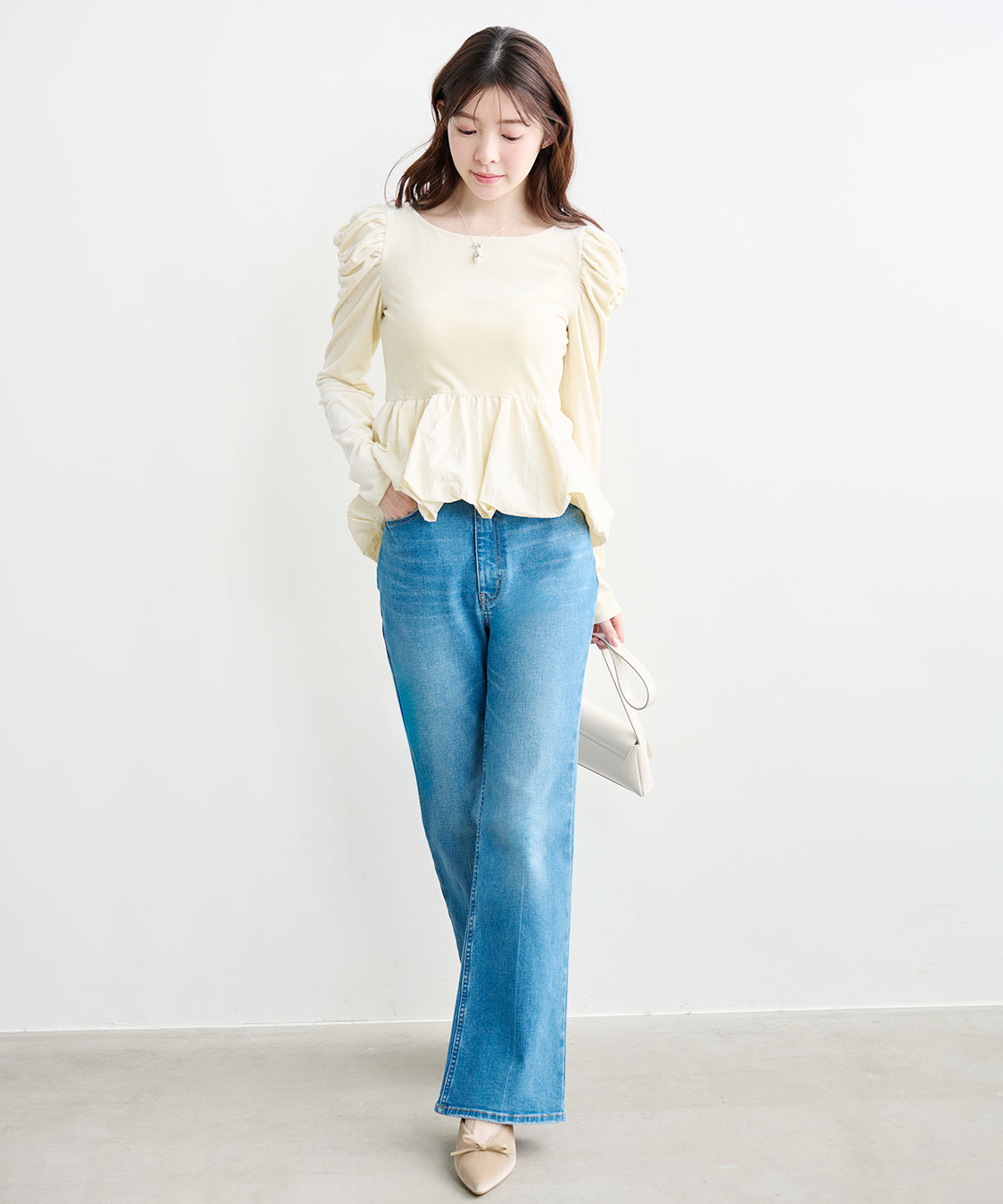 ベロアドッキングバルーントップス｜PETAL ONLINE（ペタルオンライン）