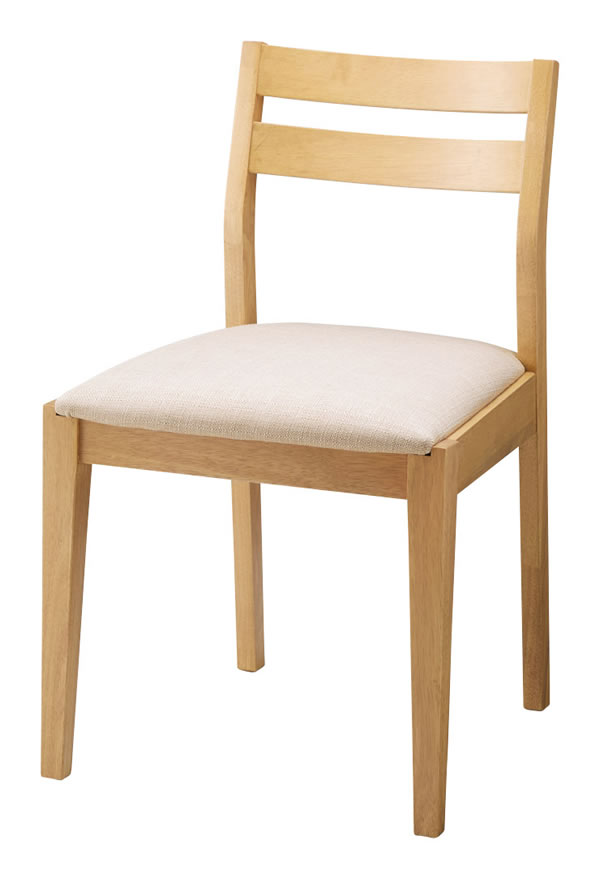 天然木ラバーウッド ダイニングチェア DC-134 (ナチュラル/ウッディ