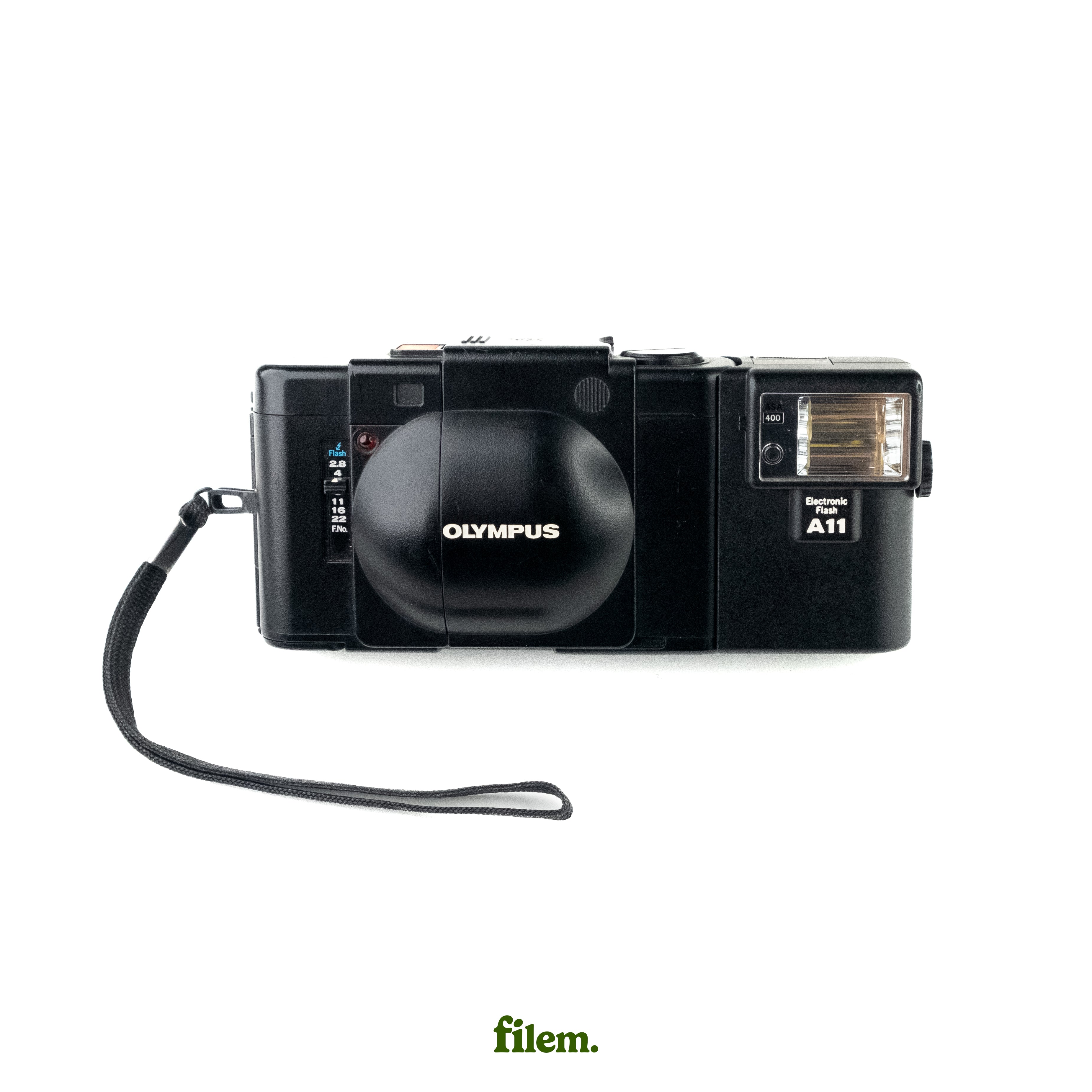 Olympus XA with A-11 Flash – filem.sg