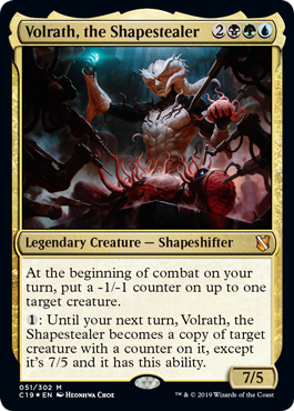 Foil】《姿奪い、ヴォルラス/Volrath, the Shapestealer》[C19] 金R