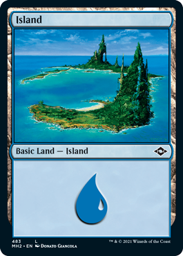 エッチング・Foil】(483)《島/Island》[MH2-BF] 土地 | 日本最大級 MTG
