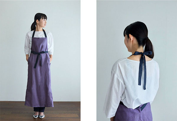 若山曜子さんの新しいエプロン・リラックス クロスバッグエプロンと