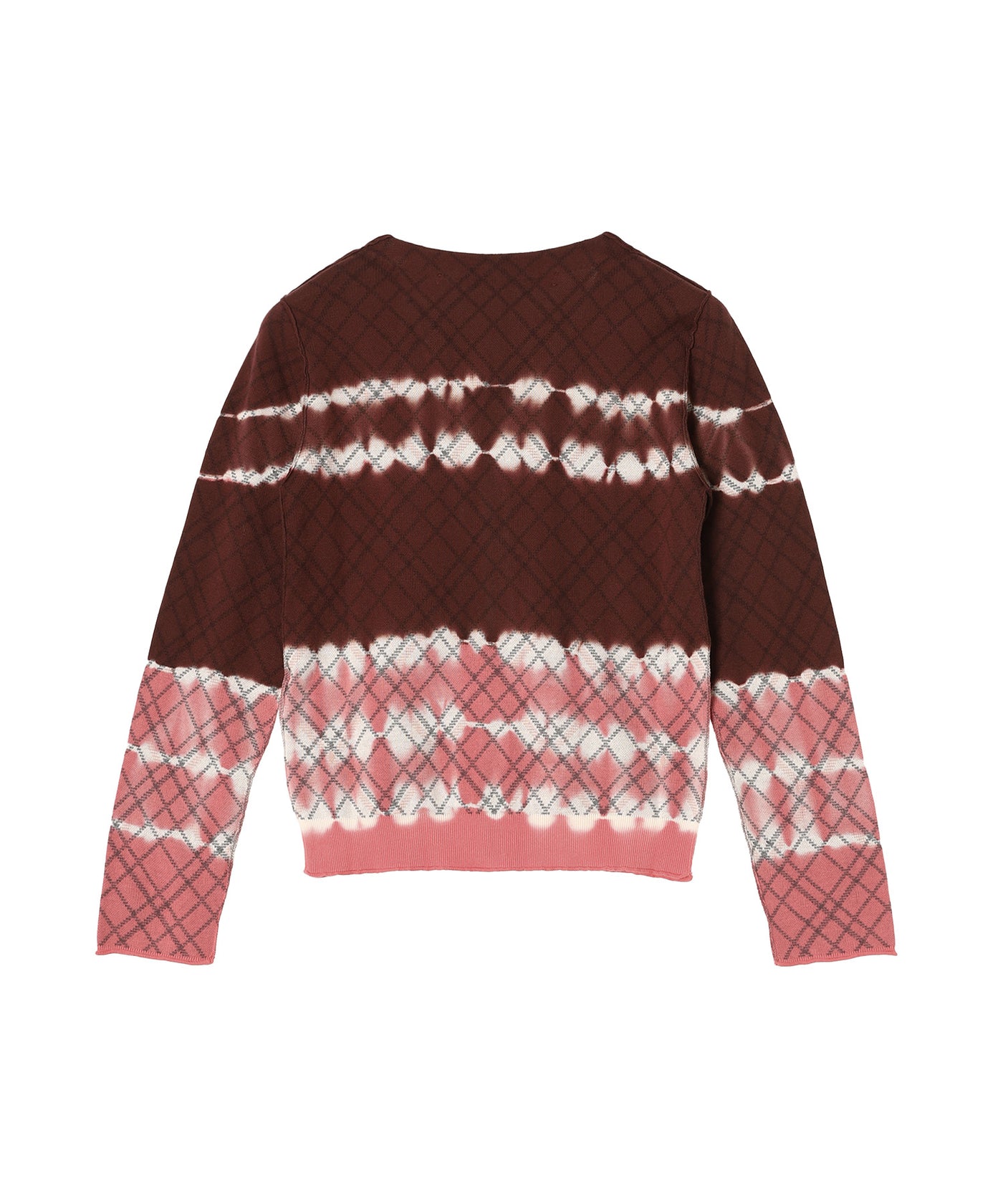 Dip-Dye Check Knit Cardigan｜パーバーズ(PERVERZE)｜Forget-me-nots