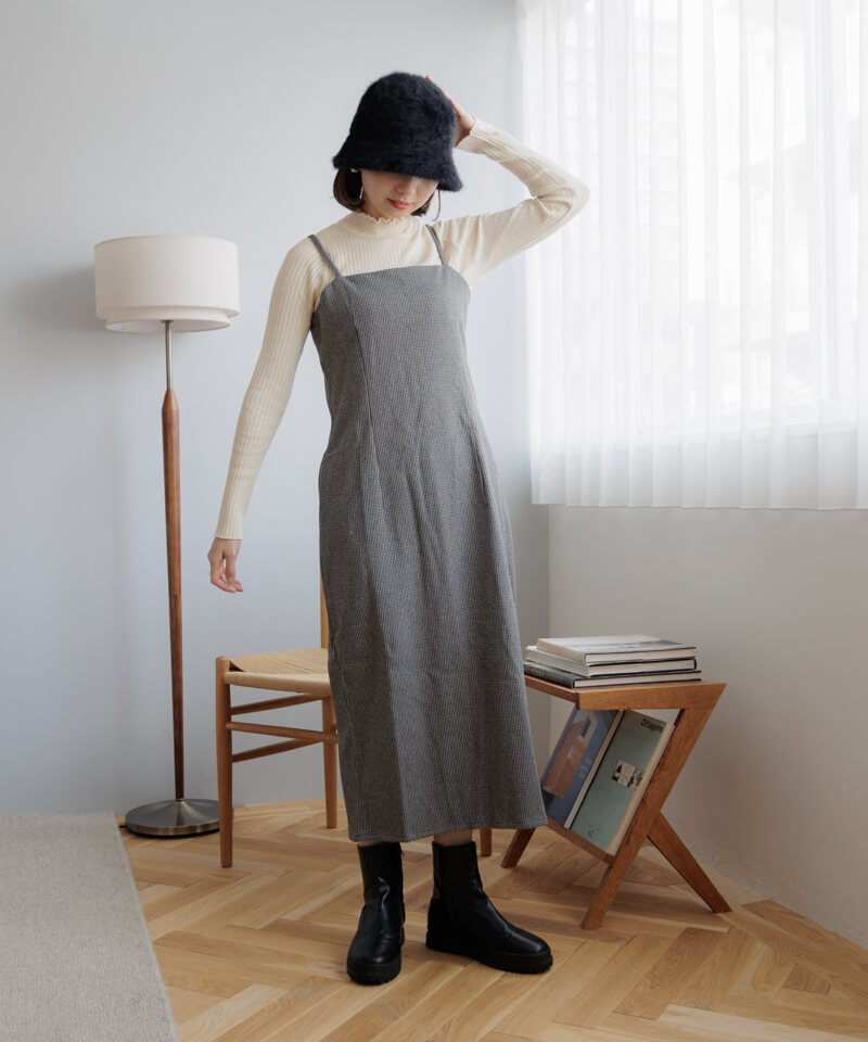 OUTLET】shape check onepiece～ｼｪｲﾌﾟﾁｪｯｸﾜﾝﾋﾟｰｽ | flower／フラワー