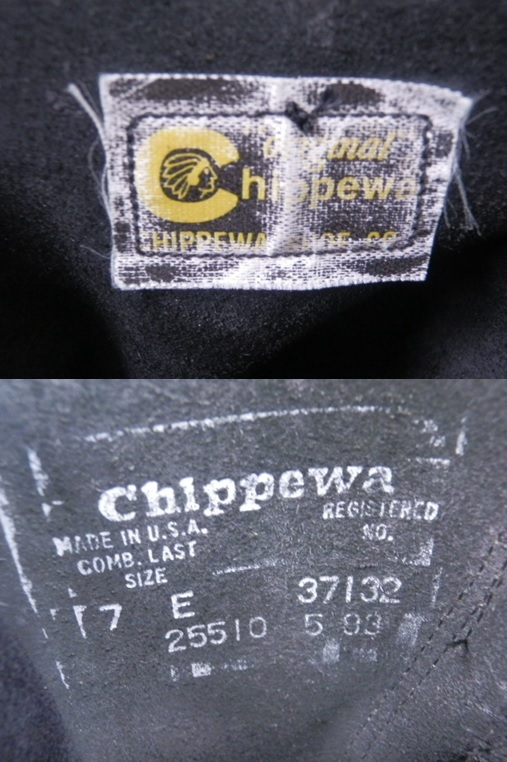 CHIPPEWA チペワ 70年代 プリントタグ＆サイド刻印 ヴィンテージ