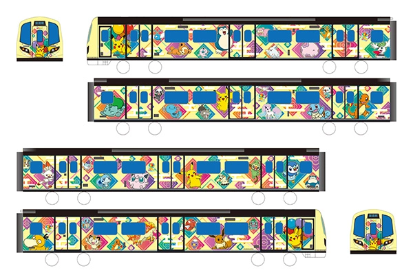 桃園メトロ＆そらとぶピカチュウプロジェクトラッピング車両登場