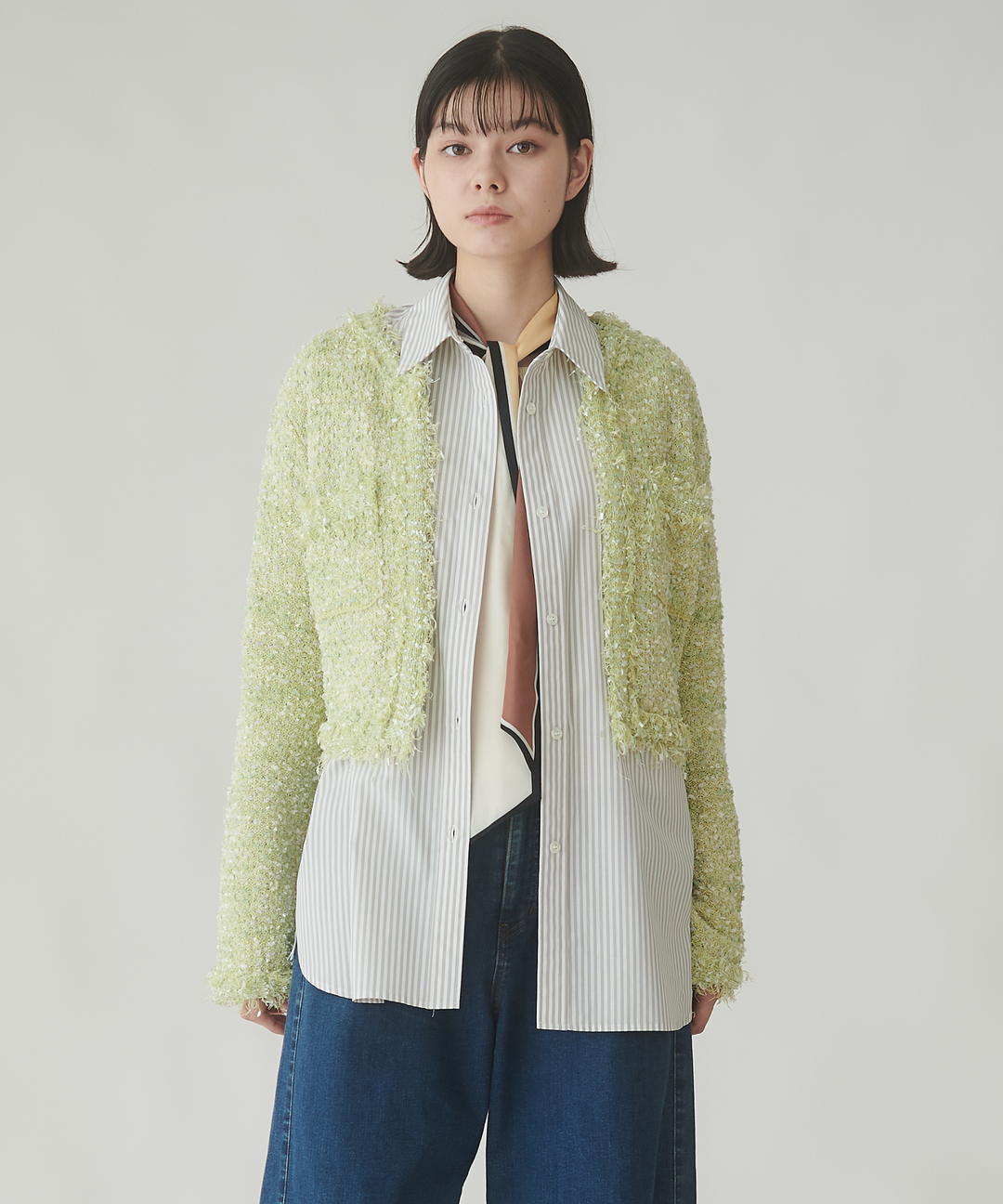 ツィードニットカーディガン – FACE SANS FARD