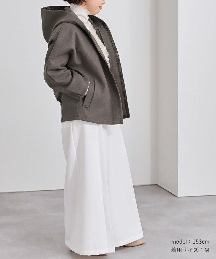 フェイクウールフーディーショートコート | ur's（ユアーズ）