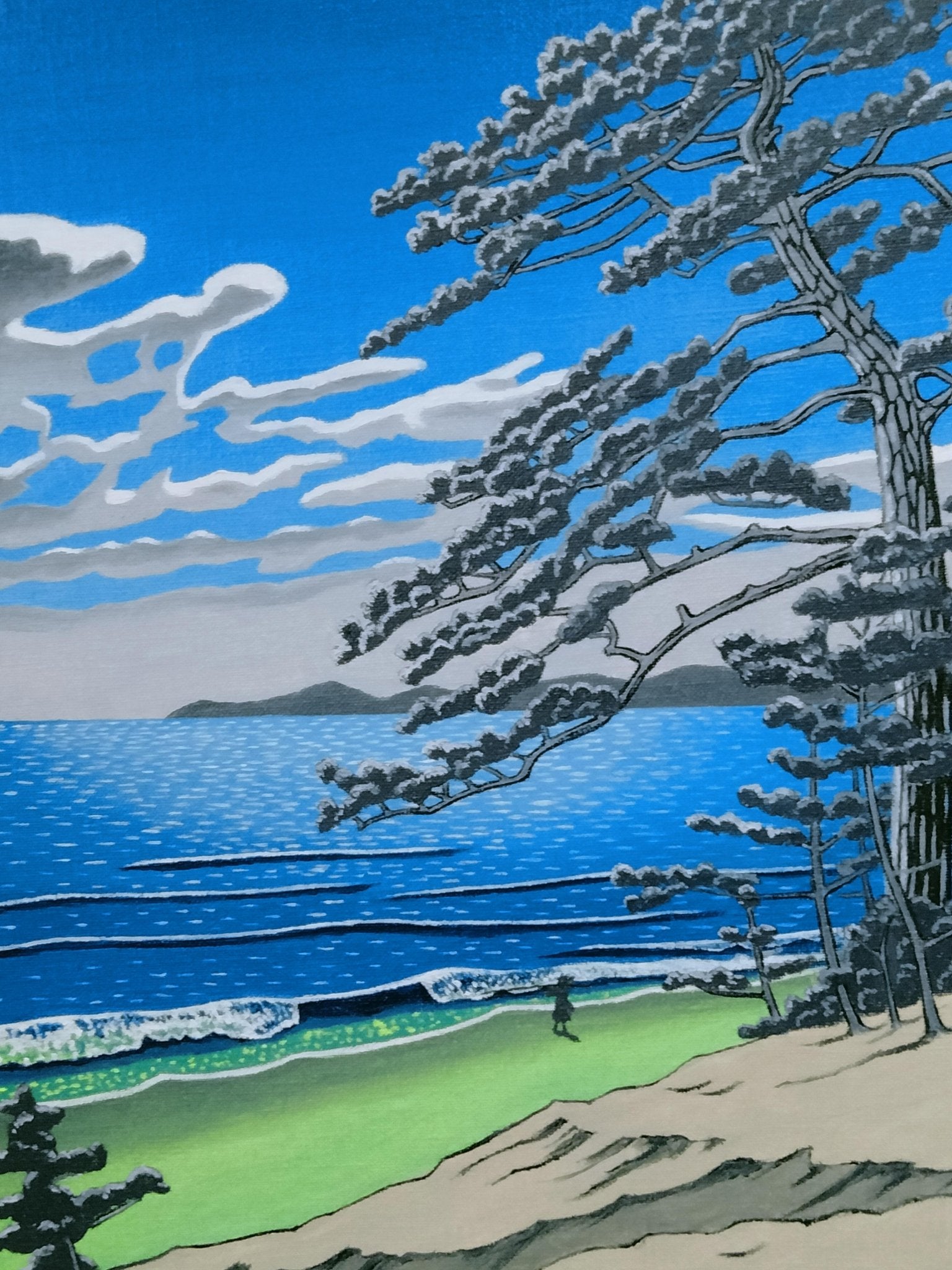 絵画の通販、購入ならFROM ARTIST/作品名：川瀬巴水二宮海岸 模写/作家