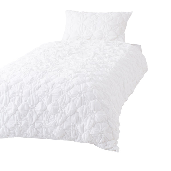 フラワーキルト 掛け布団カバー セミダブル ホワイト | Francfranc