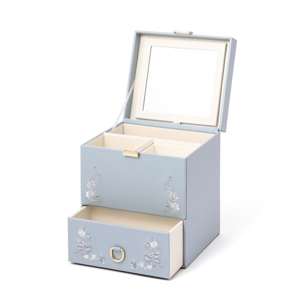 エンブロイダリーフラワー コスメボックス ブルー | Francfranc