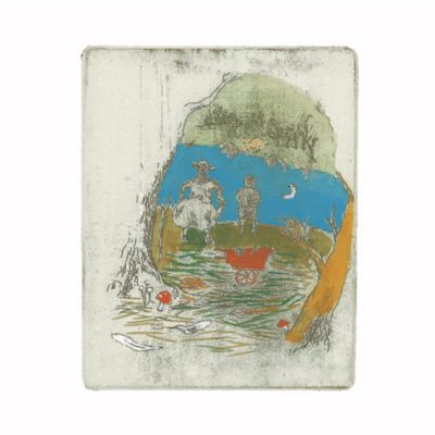 山本容子作(ヤマモトヨウコ サク)の『creek』銅版画 手彩色通販