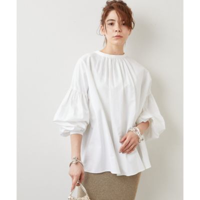 Whim Gazette(ウィム ガゼット)の2WAYオックスボリュームブラウス通販
