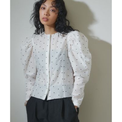 Whim Gazette(ウィム ガゼット)の【GEMINI】ドットブラウス通販