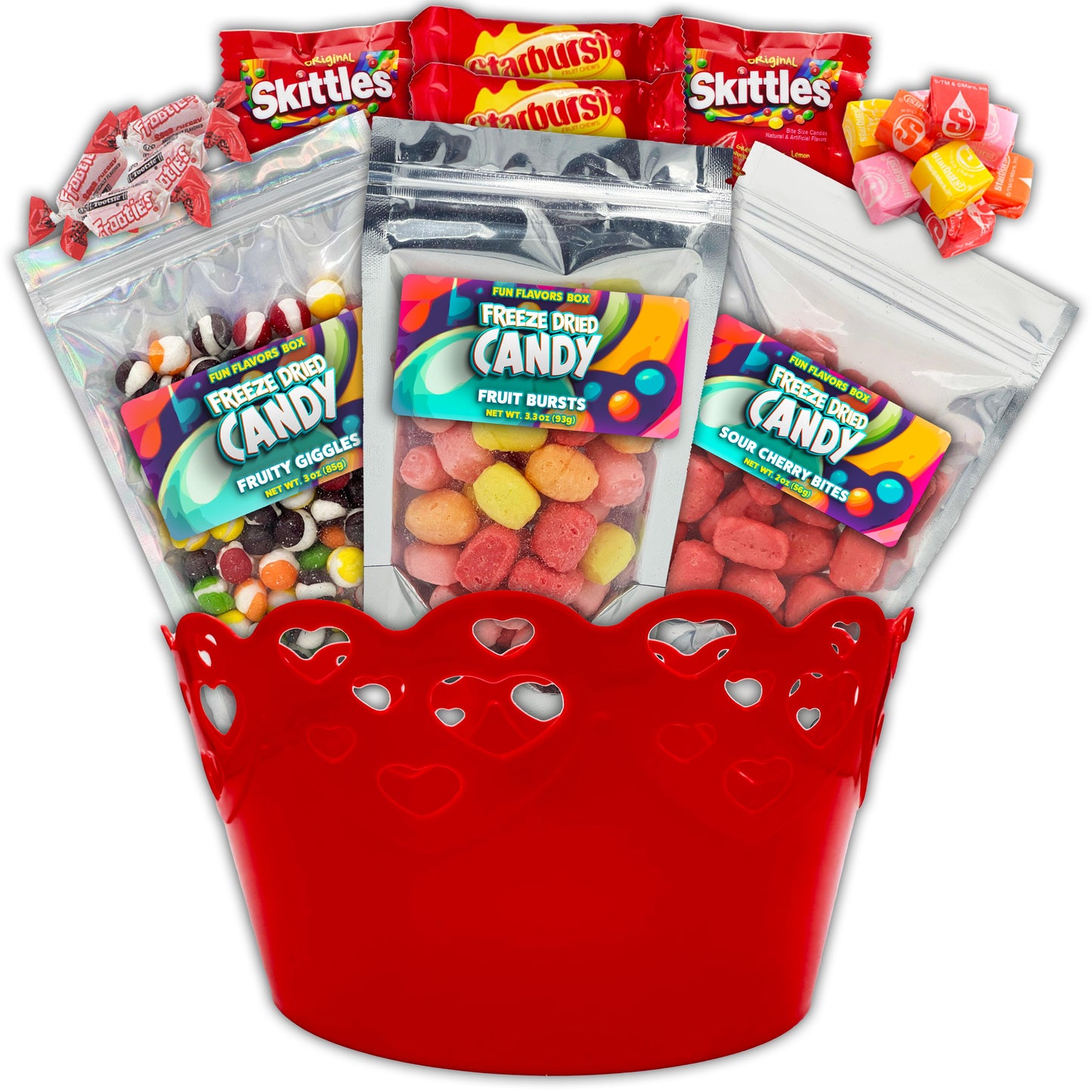 Fun Flavors Box Valentine's Freeze-Dried Candy Gift Basket - 16