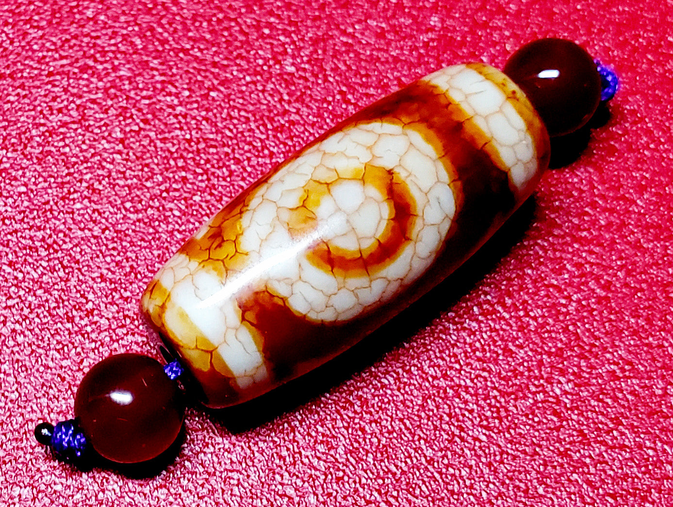 あんこ、秘蔵紅天珠‼️西蔵老礦古代伝承紅三眼天珠 P様確認用、秘蔵紅