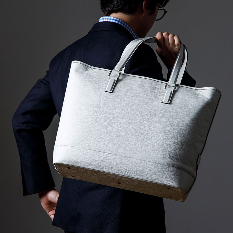 CREEZAN】JETTER ホワイトレザーLargeトート | 藤巻百貨店