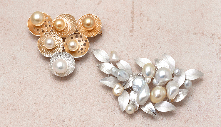 シルバーパールブローチ | 藤塚時計店