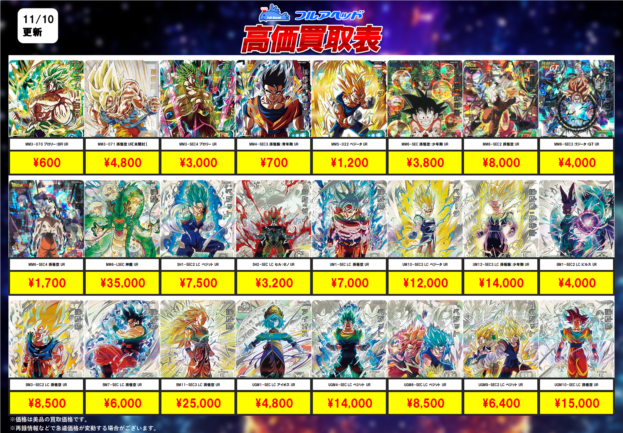 ドラゴンボールヒーローズ DAまとめ売り 52枚被りなし ドラゴンボール