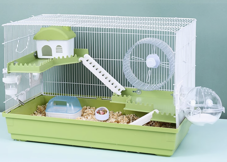 ハムスターケージ 木製二階建てペット快適ケージハウス 木製