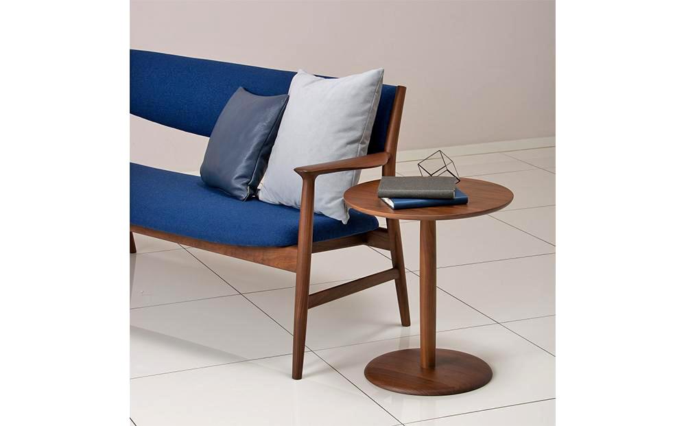 旭川家具 カンディハウス KAMUY LUX サイドテーブル φ45 ウォルナット