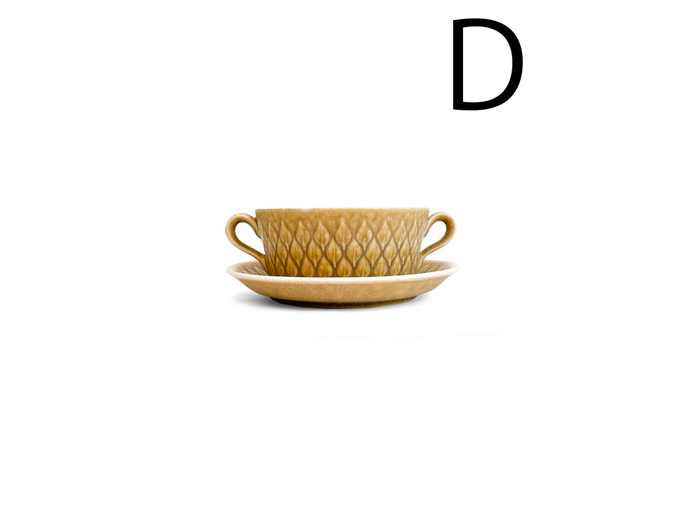 イェンス・クイストゴー レリーフ カップ＆ソーサー 北欧ヴィンテージ