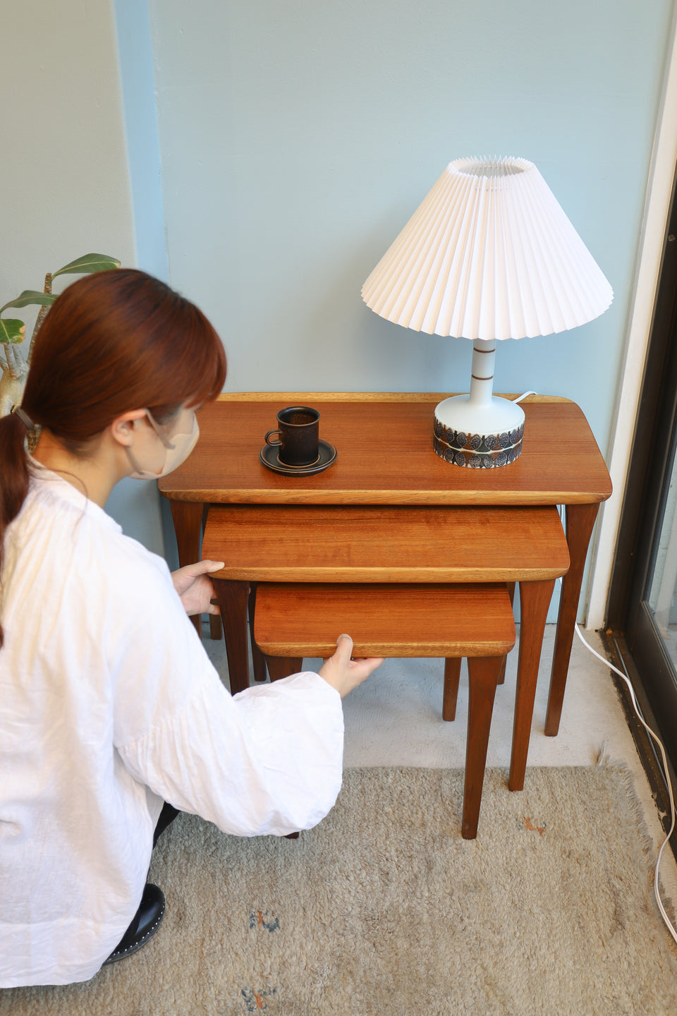 バージェスファニチャー ネストテーブル ヴィンテージ サイドテーブル