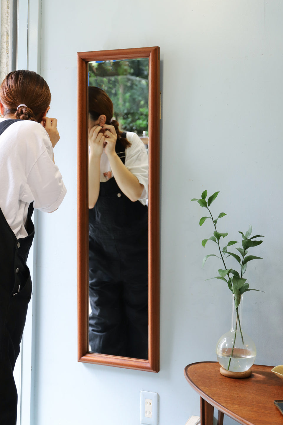 デンマーク ヴィンテージ 姿見 ミラー 鏡 チーク材 インテリア 北欧