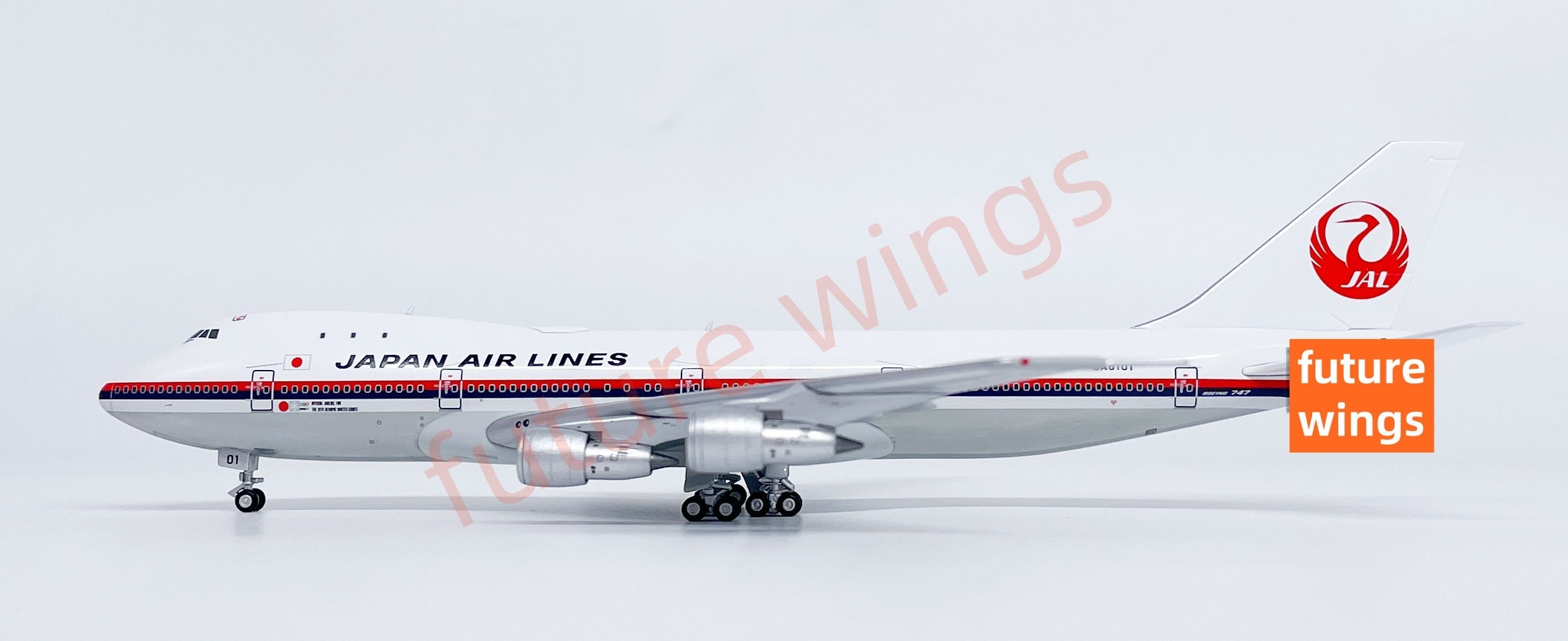 1:400 HX Models Japan Airlines B747-100 JA8101 Aircraft Model With